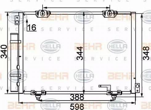 HELLA 8FC 351 038-731 - Kondenser, kondisioner furqanavto.az