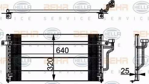 HELLA 8FC 351 037-371 - Kondenser, kondisioner furqanavto.az