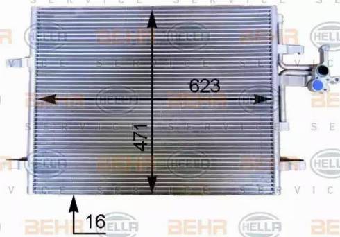 HELLA 8FC 351 343-141 - Kondenser, kondisioner furqanavto.az