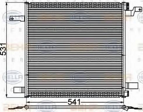 HELLA 8FC 351 309-501 - Kondenser, kondisioner furqanavto.az