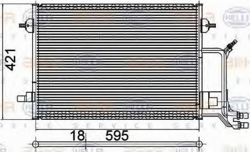 HELLA 8FC 351 309-531 - Kondenser, kondisioner furqanavto.az