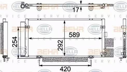 HELLA 8FC 351 304-121 - Kondenser, kondisioner furqanavto.az