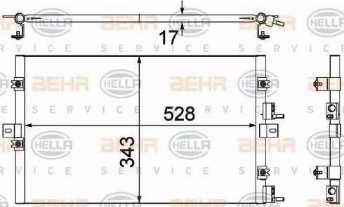 HELLA 8FC 351 304-331 - Kondenser, kondisioner furqanavto.az