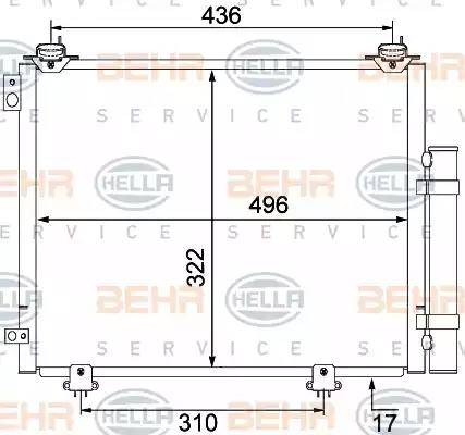 HELLA 8FC 351 304-221 - Kondenser, kondisioner furqanavto.az