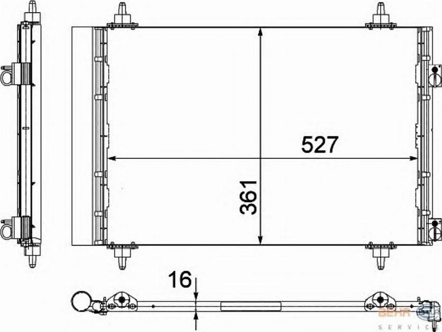 HELLA 8FC 351 304-271 - Kondenser, kondisioner furqanavto.az