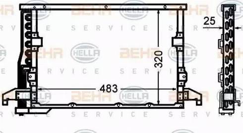 HELLA 8FC 351 305-071 - Kondenser, kondisioner furqanavto.az