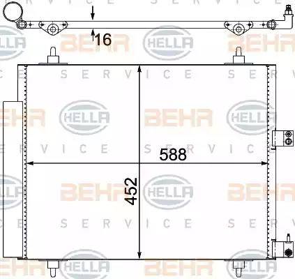 HELLA 8FC 351 305-221 - Kondenser, kondisioner furqanavto.az