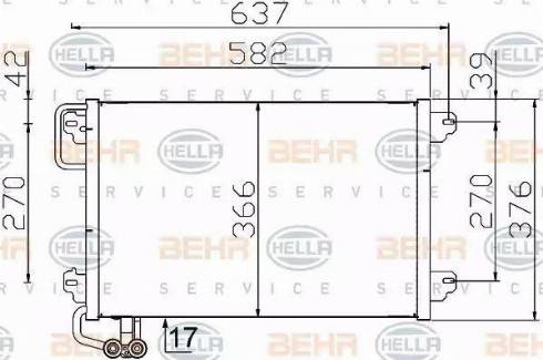 HELLA 8FC 351 300-514 - Kondenser, kondisioner furqanavto.az