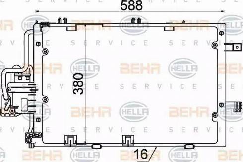 HELLA 8FC 351 300-604 - Kondenser, kondisioner furqanavto.az