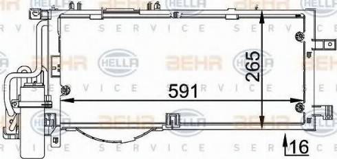 HELLA 8FC 351 300-614 - Kondenser, kondisioner furqanavto.az