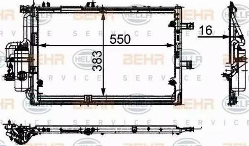 HELLA 8FC 351 300-621 - Kondenser, kondisioner furqanavto.az