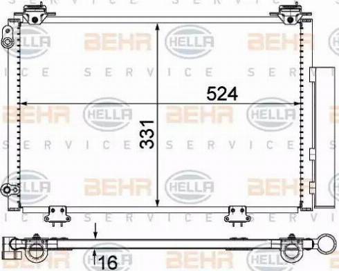 HELLA 8FC 351 300-264 - Kondenser, kondisioner furqanavto.az