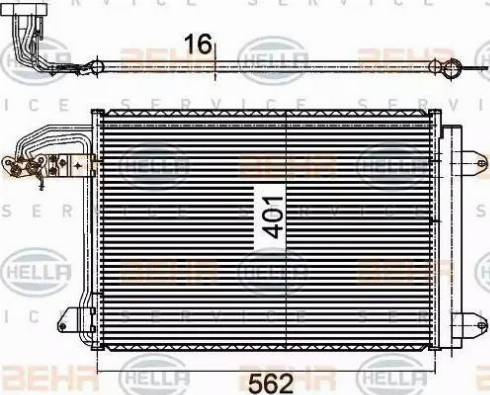 HELLA 8FC 351 301-044 - Kondenser, kondisioner furqanavto.az