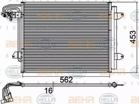 HELLA 8FC 351 301-054 - Kondenser, kondisioner furqanavto.az