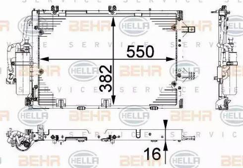 HELLA 8FC 351 301-194 - Kondenser, kondisioner furqanavto.az