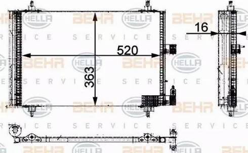 HELLA 8FC 351 301-384 - Kondenser, kondisioner furqanavto.az