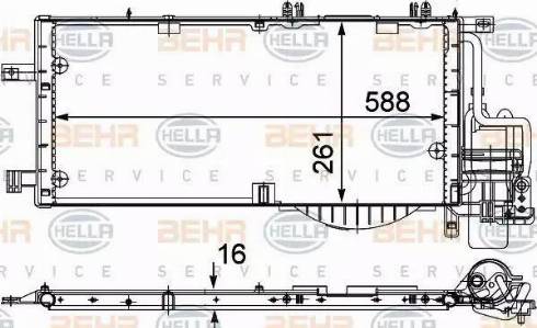 HELLA 8FC 351 301-204 - Kondenser, kondisioner furqanavto.az