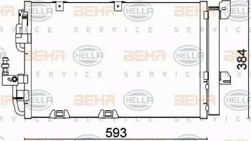 HELLA 8FC 351 301-224 - Kondenser, kondisioner furqanavto.az