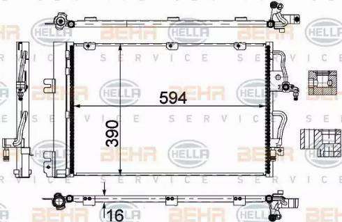 HELLA 8FC 351 301-764 - Kondenser, kondisioner furqanavto.az