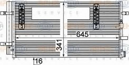 HELLA 8FC 351 303-504 - Kondenser, kondisioner furqanavto.az