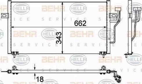 HELLA 8FC 351 303-524 - Kondenser, kondisioner furqanavto.az