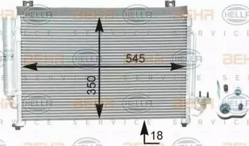 HELLA 8FC 351 303-021 - Kondenser, kondisioner furqanavto.az