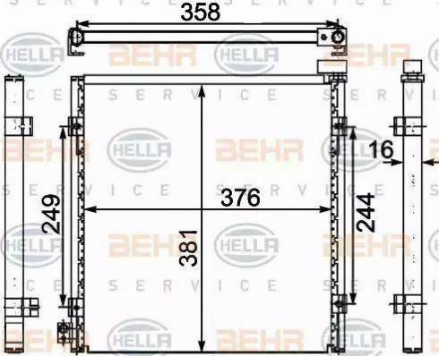 HELLA 8FC 351 303-751 - Kondenser, kondisioner furqanavto.az