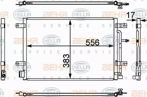 HELLA 8FC 351 302-441 - Kondenser, kondisioner furqanavto.az