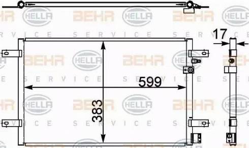 HELLA 8FC 351 302-451 - Kondenser, kondisioner furqanavto.az