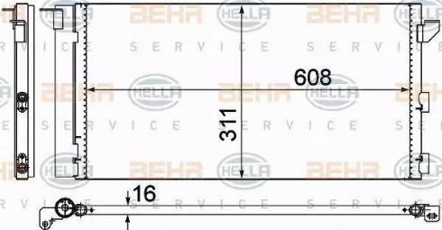 HELLA 8FC 351 302-401 - Kondenser, kondisioner furqanavto.az