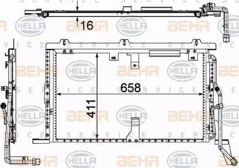 HELLA 8FC 351 302-594 - Kondenser, kondisioner furqanavto.az