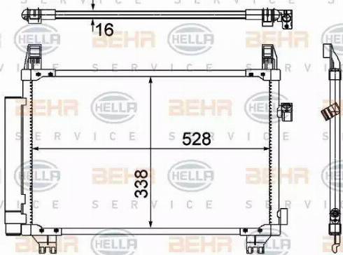 HELLA 8FC 351 307-671 - Kondenser, kondisioner furqanavto.az