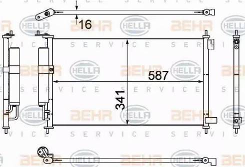 HELLA 8FC 351 307-791 - Kondenser, kondisioner furqanavto.az