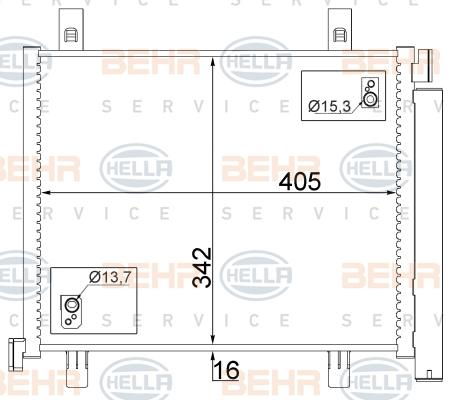 HELLA 8FC 351 319-604 - Kondenser, kondisioner furqanavto.az