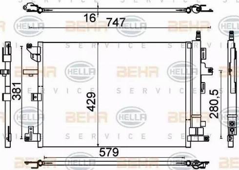 HELLA 8FC 351 310-601 - Kondenser, kondisioner furqanavto.az