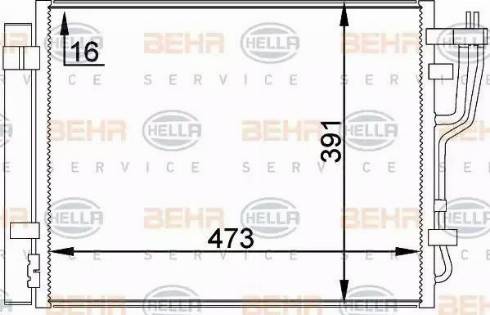 HELLA 8FC 351 318-451 - Kondenser, kondisioner furqanavto.az