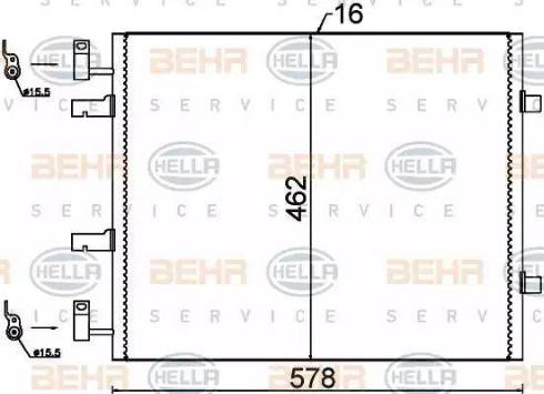 HELLA 8FC 351 318-691 - Kondenser, kondisioner furqanavto.az