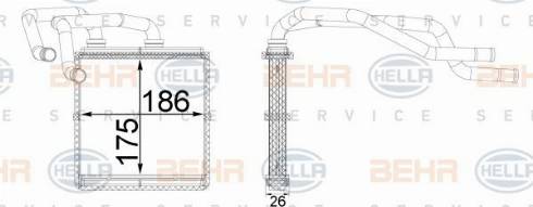 HELLA 8FH 351 511-644 - İstilik dəyişdiricisi, daxili isitmə furqanavto.az