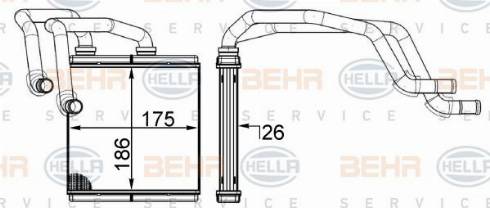 HELLA 8FH 351 511-654 - İstilik dəyişdiricisi, daxili isitmə furqanavto.az