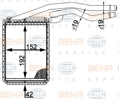 HELLA 8FH 351 001-641 - İstilik dəyişdiricisi, daxili isitmə furqanavto.az