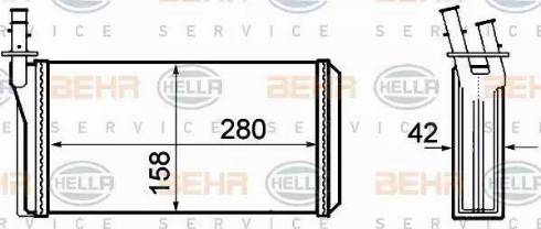 HELLA 8FH 351 308-401 - İstilik dəyişdiricisi, daxili isitmə furqanavto.az