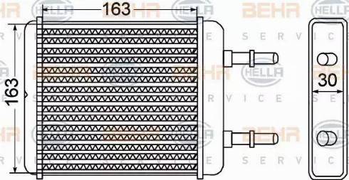 HELLA 8FH 351 308-301 - İstilik dəyişdiricisi, daxili isitmə www.furqanavto.az