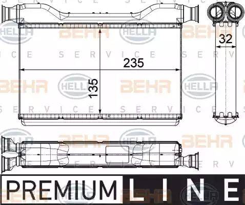 HELLA 8FH 351 315-491 - İstilik dəyişdiricisi, daxili isitmə www.furqanavto.az