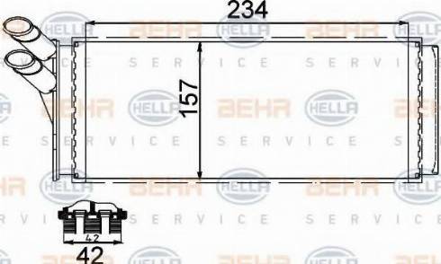 HELLA 8FH 351 311-424 - İstilik dəyişdiricisi, daxili isitmə furqanavto.az