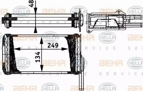 HELLA 8FH 351 311-581 - İstilik dəyişdiricisi, daxili isitmə furqanavto.az