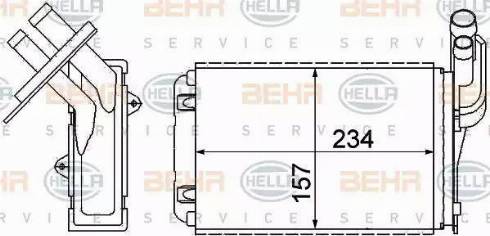 HELLA 8FH 351 311-631 - İstilik dəyişdiricisi, daxili isitmə furqanavto.az