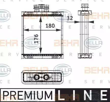 HELLA 8FH 351 311-111 - İstilik dəyişdiricisi, daxili isitmə www.furqanavto.az