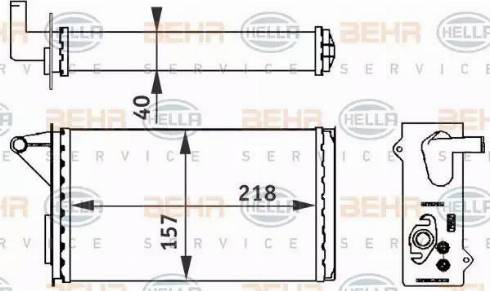 HELLA 8FH 351 313-061 - İstilik dəyişdiricisi, daxili isitmə furqanavto.az