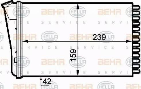 HELLA 8FH 351 313-291 - İstilik dəyişdiricisi, daxili isitmə furqanavto.az