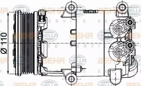 HELLA 8FK 351 334-371 - Kompressor, kondisioner furqanavto.az